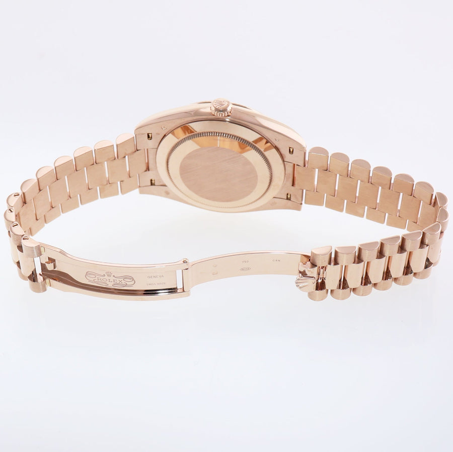 MINT 2019 PAPERS Rolex President 40mm Rose Gold Olive Green 228235 Watch Box