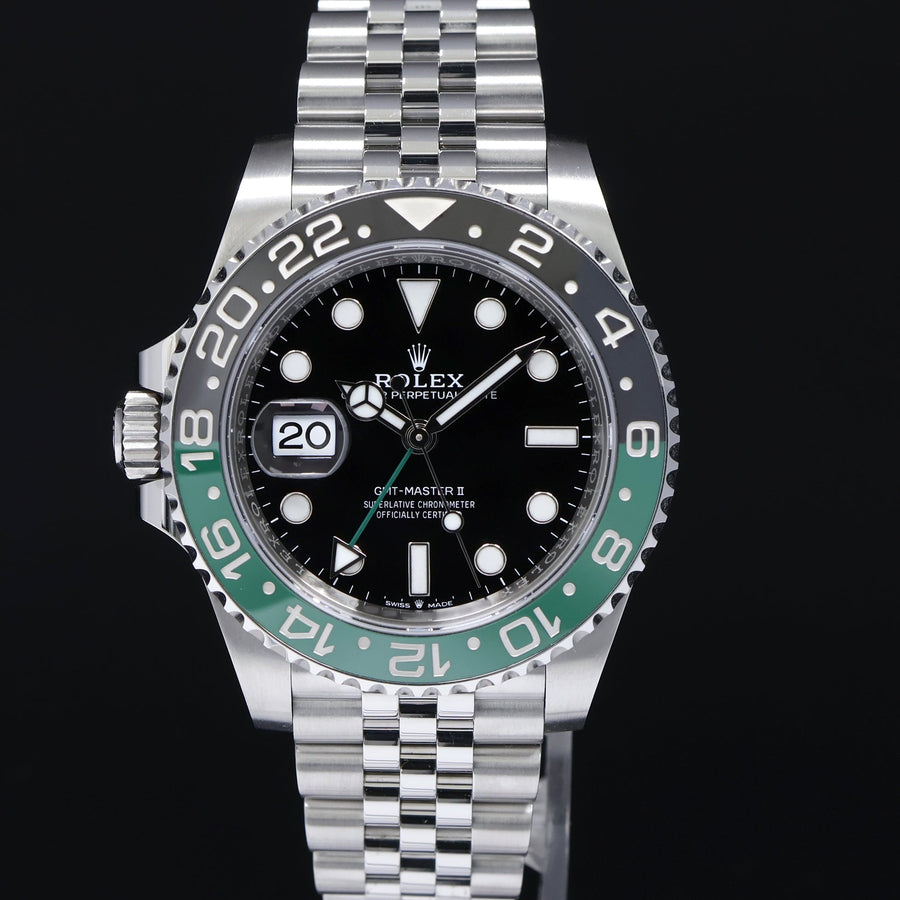 2025 NEW PAPERS Rolex GMT-Master II 126720 SPRITE Green Black Jubilee Steel Watch Box