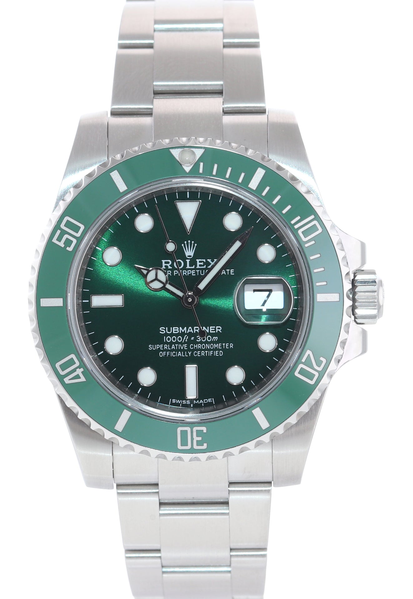 MINT PAPERS Rolex Submariner Hulk Green Dial Ceramic 116610LV Steel Watch Box