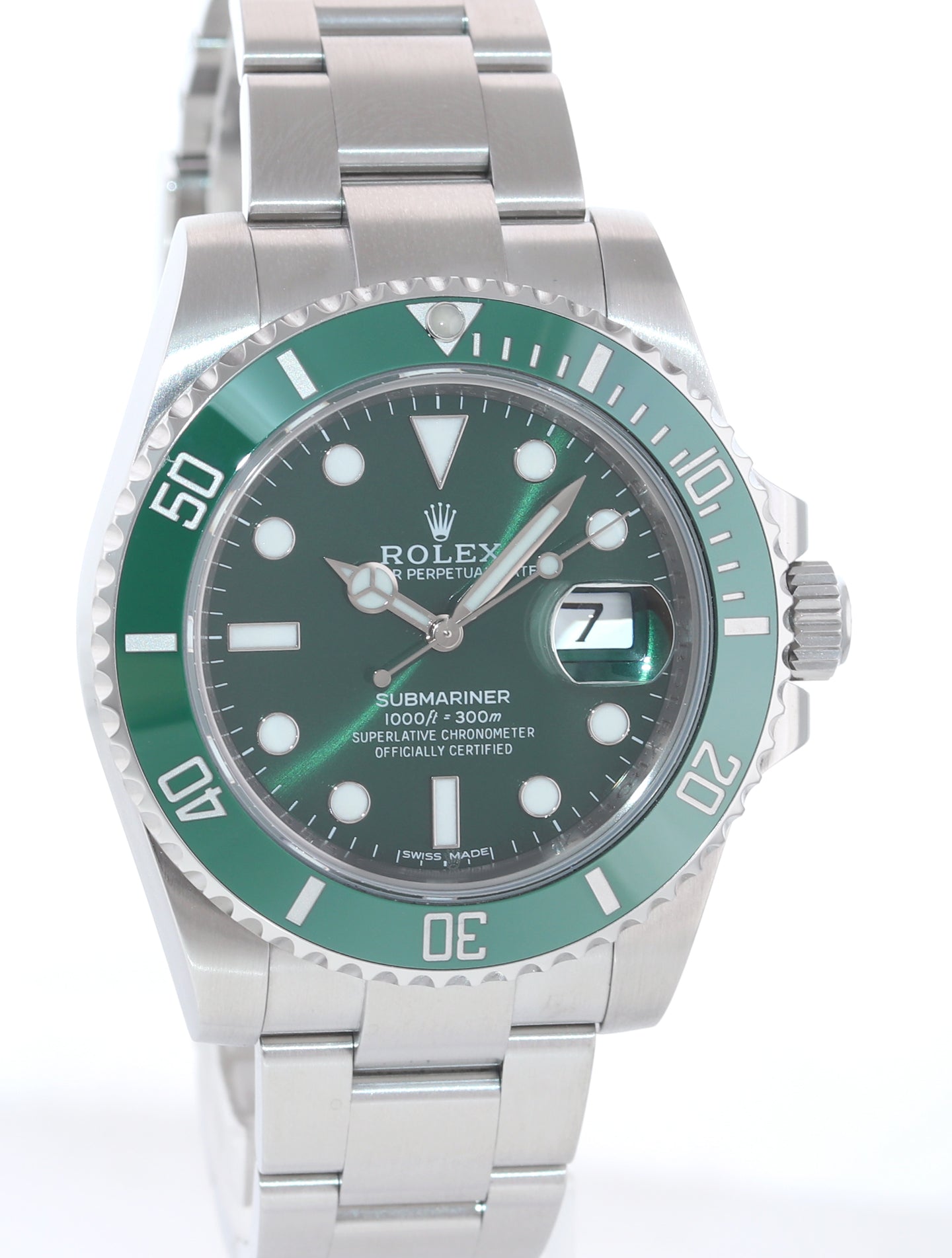 MINT PAPERS Rolex Submariner Hulk Green Dial Ceramic 116610LV Steel Watch Box