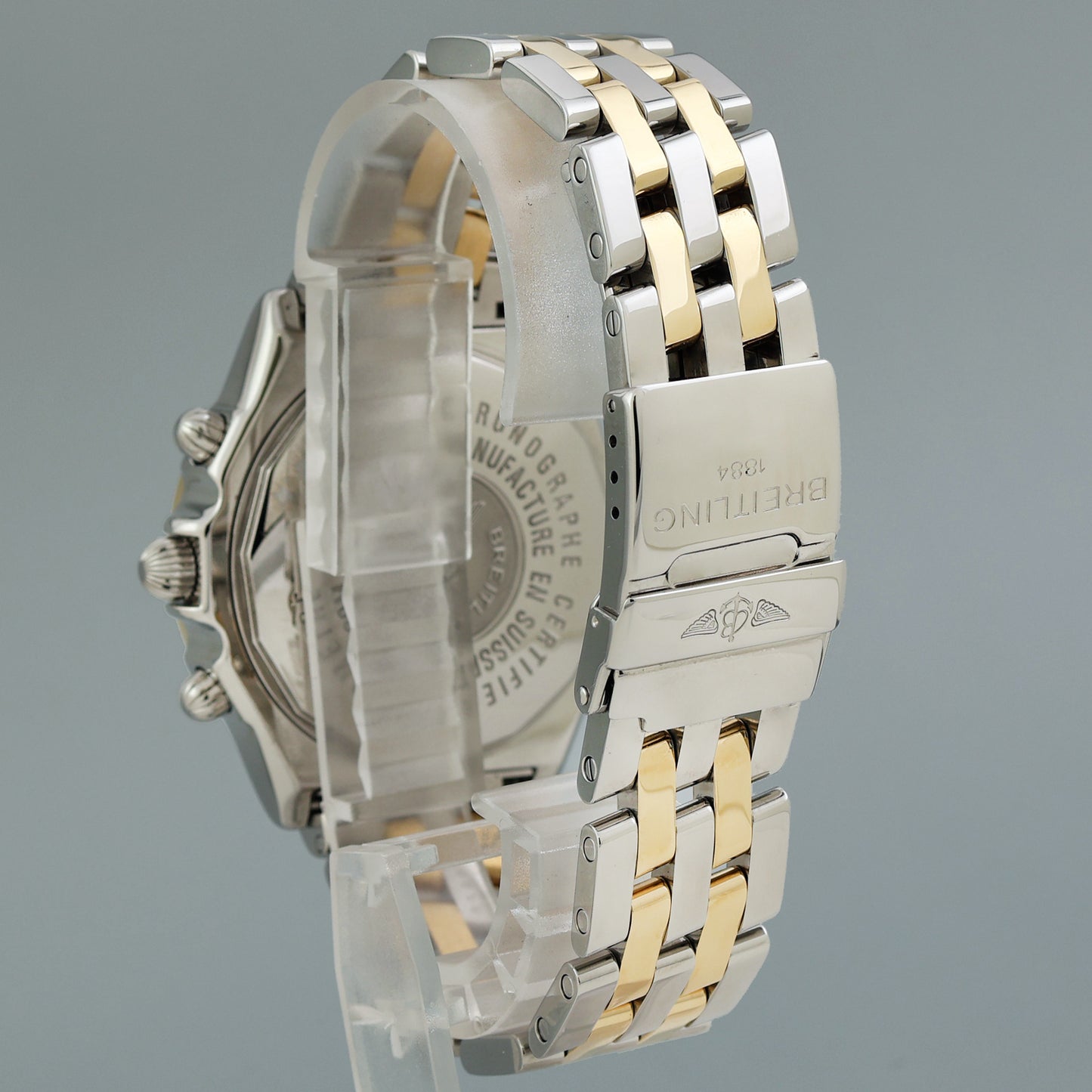 PAPERS Breitling Crosswind Automatic D13355 Two Tone Gold 42mm White Watch Box