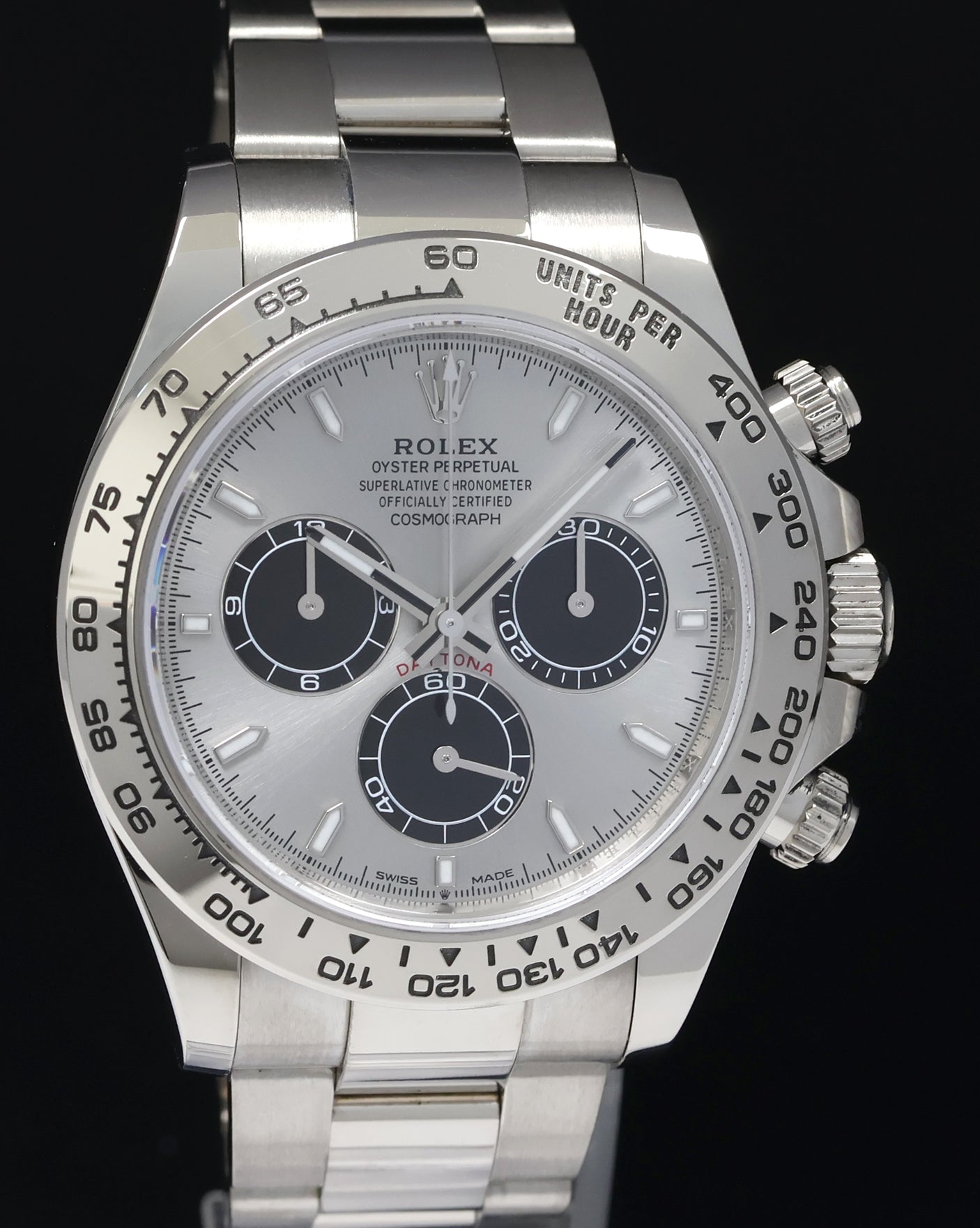 PAPERS 2023 Rolex Daytona Ghost Panda Silver Chronograph 126509 White Gold Watch Box