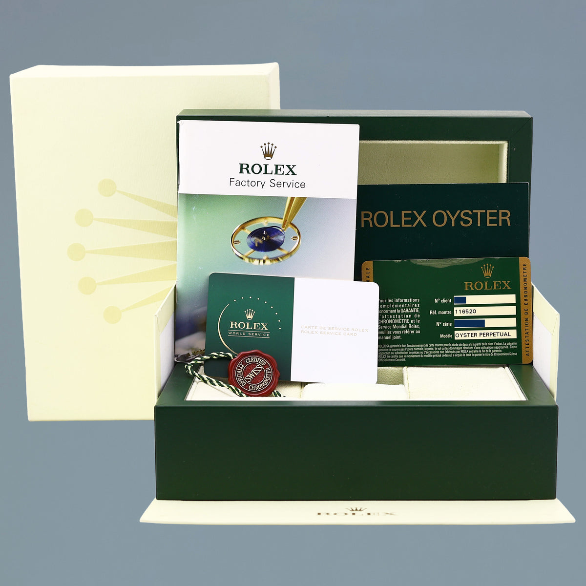 PAPERS 2026 RSC MINT Rolex Daytona 116520 Black Dial Steel Chronograph 40mm Watch Box