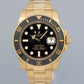 MINT Rolex Submariner Black Diamond Serti Dial Ceramic 116618LN Yellow Gold Watch