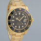 MINT Rolex Submariner Black Diamond Serti Dial Ceramic 116618LN Yellow Gold Watch