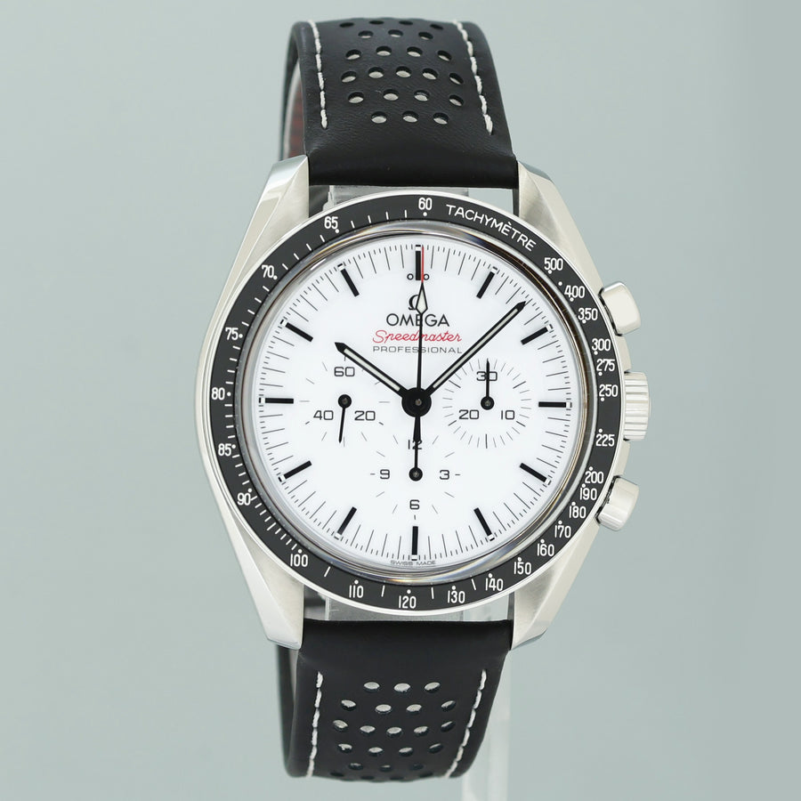 2024 PAPERS Omega White Speedmaster Moon Professional 310.32.42.50.04.002 Watch