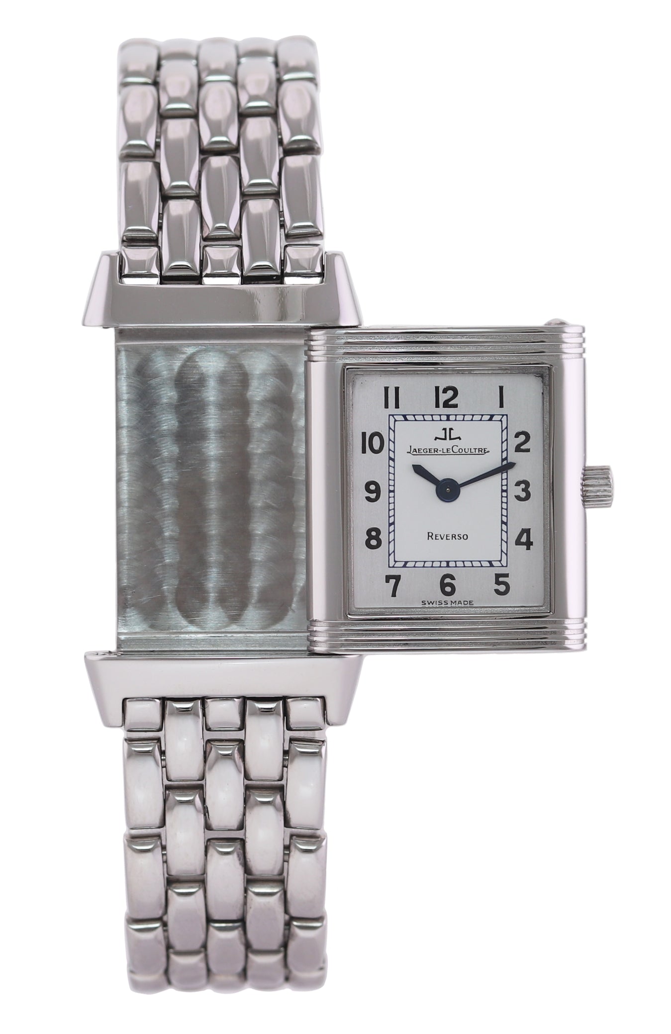 Jaeger LeCoultre JLC Reverso 260.8.08 Steel Silver Dial Watch