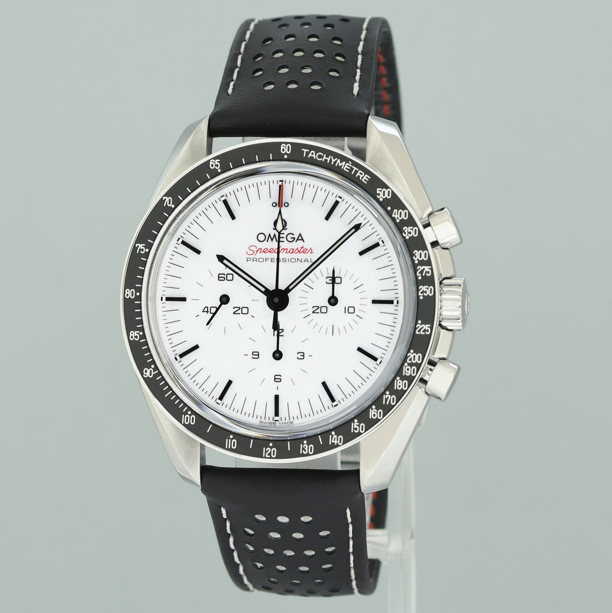 2024 PAPERS Omega White Speedmaster Moon Professional 310.32.42.50.04.002 Watch