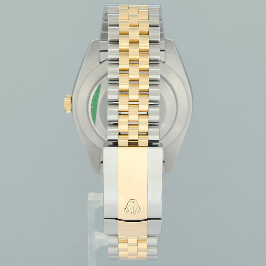 2026 NEW 126333 Rolex DateJust 41 Two Tone Jubilee Gold 41m Green Roman Watch Box