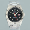 2013 MINT Rolex 116264 DateJust Turn-O-Graph Steel Black Stick White Gold Fluted Watch