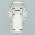 2013 MINT Rolex 116264 DateJust Turn-O-Graph Steel Black Stick White Gold Fluted Watch
