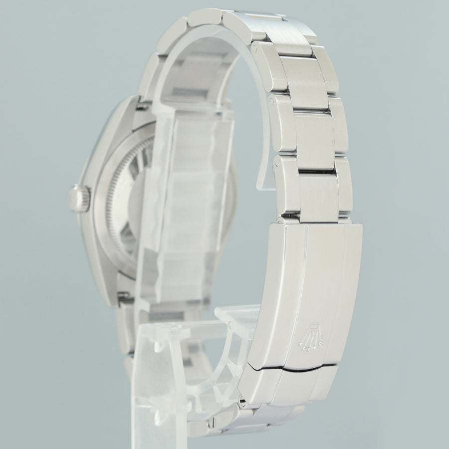 2021 MINT PAPERS Rolex Oyster Perpetual 34mm Silver Oyster Watch 124200 Watch Box