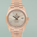 2020 MINT Rolex President Rose Gold Sundust Diamond Baguette 228235 Watch Box