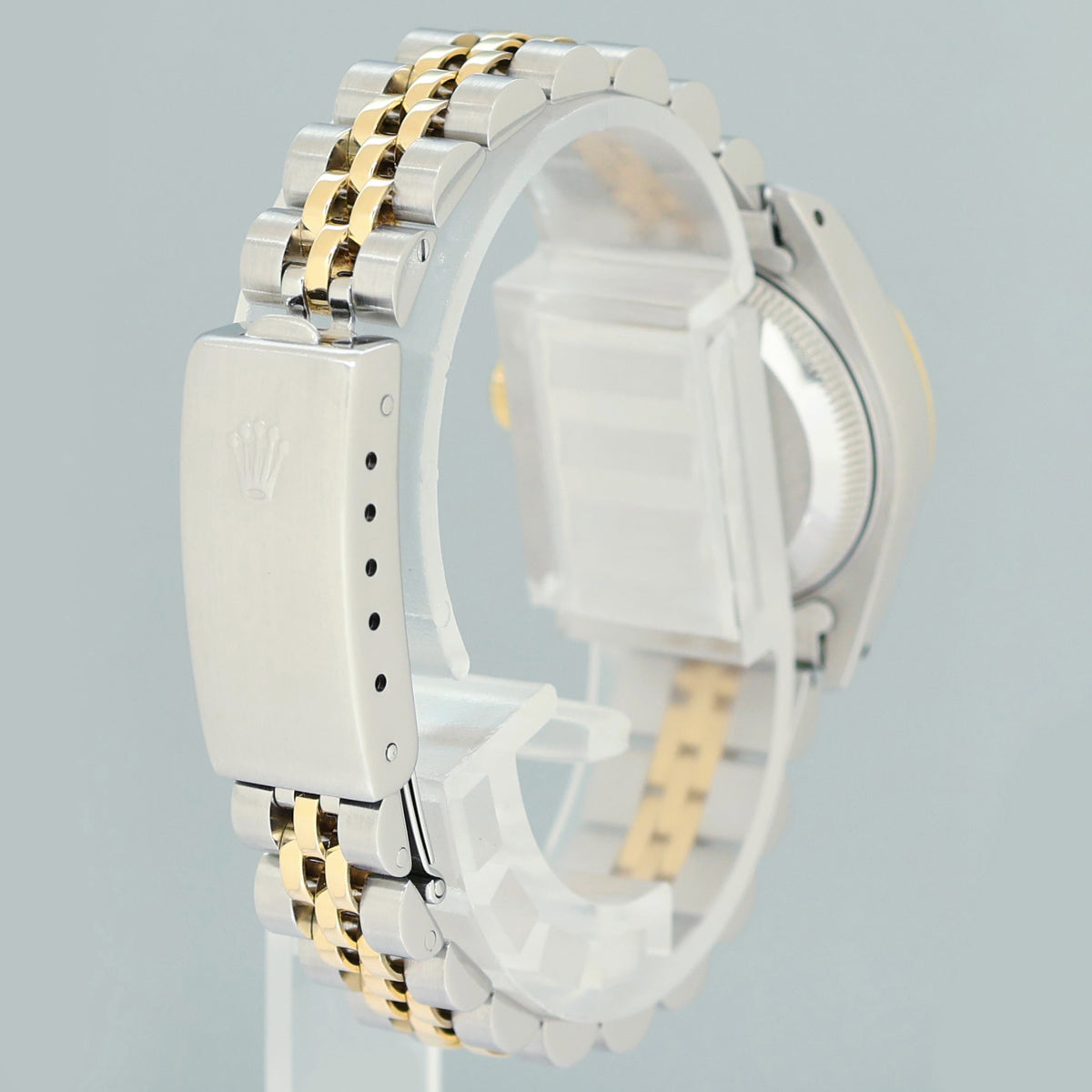 MINT GREEN DIAMOND Ladies Rolex DateJust 26mm Two Tone Gold Jubilee Watch