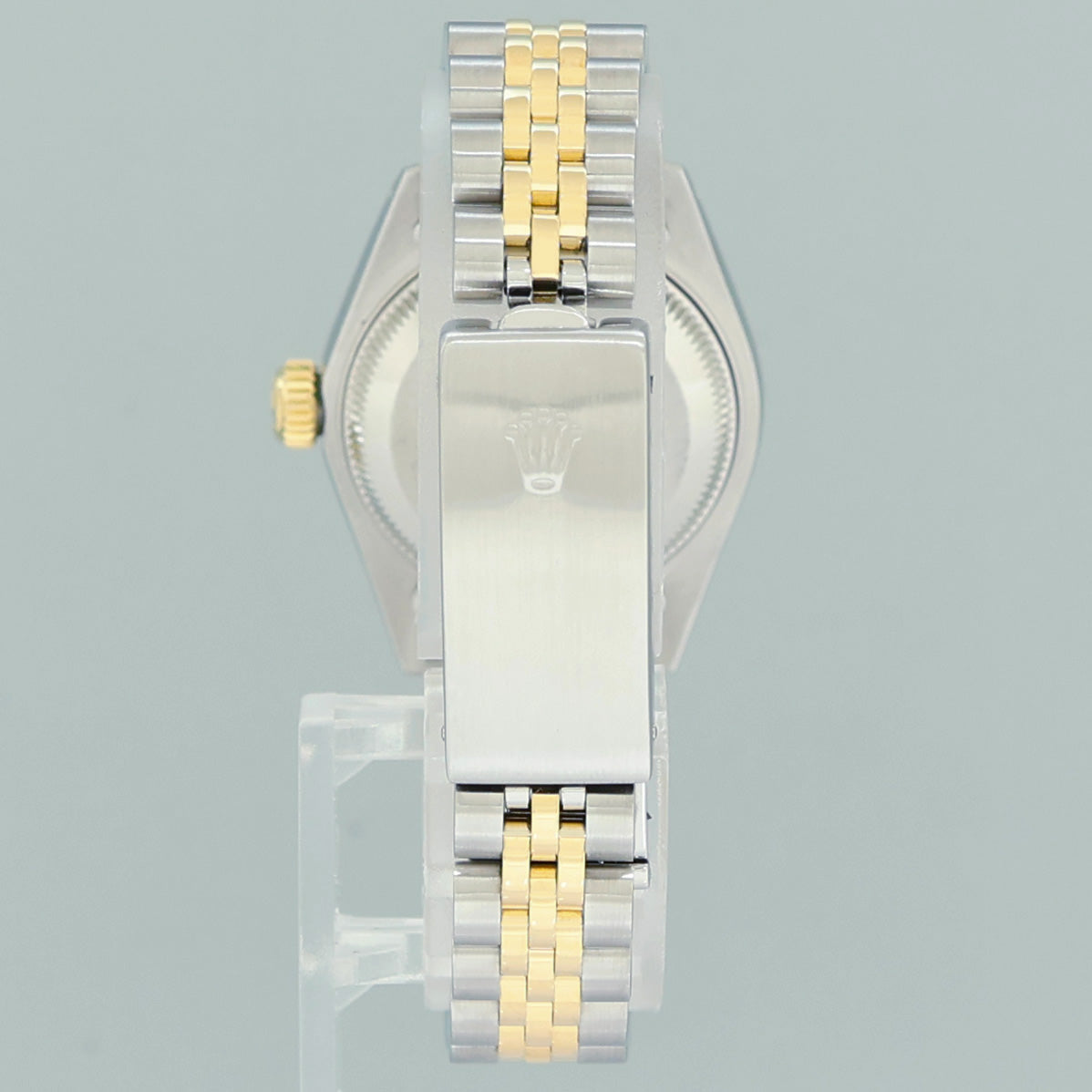 MINT GREEN DIAMOND Ladies Rolex DateJust 26mm Two Tone Gold Jubilee Watch