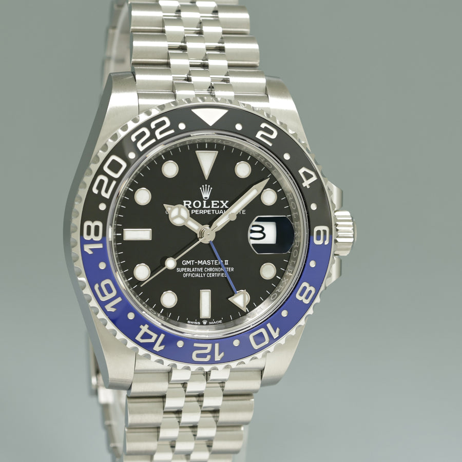 September 2025 NEW PAPERS 126710 BLNR Rolex GMT Master II Batman Blue Jubilee Watch