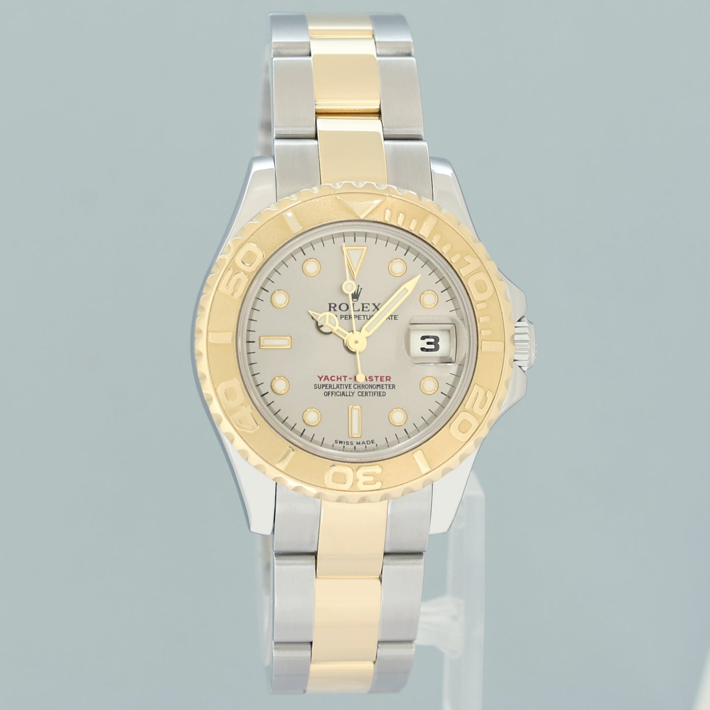 MINT Ladies Rolex Yacht-Master 169623 Two Tone Yellow Gold 29mm Watch Box