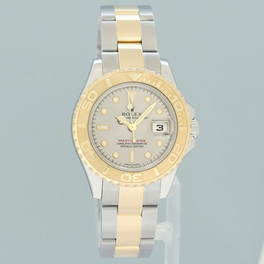 MINT Ladies Rolex Yacht-Master 169623 Two Tone Yellow Gold 29mm Watch Box