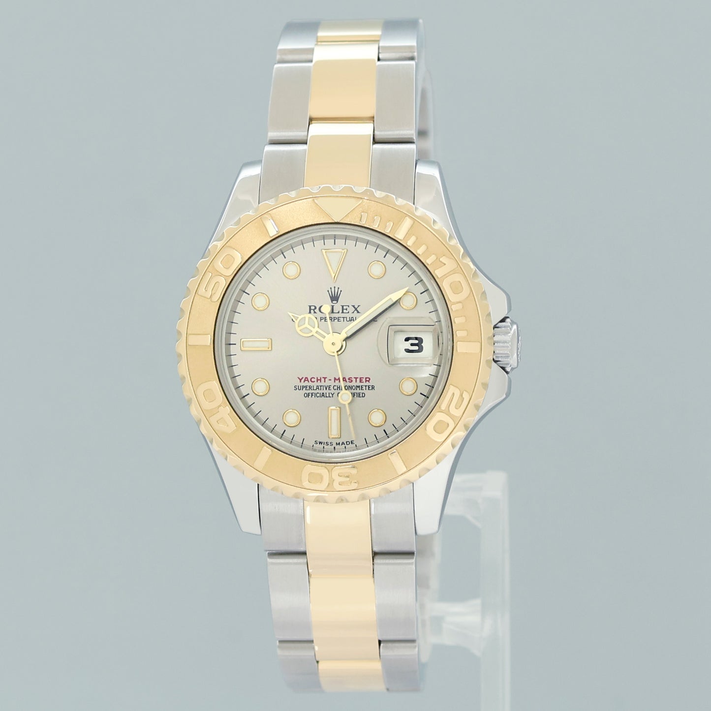 MINT Ladies Rolex Yacht-Master 169623 Two Tone Yellow Gold 29mm Watch Box