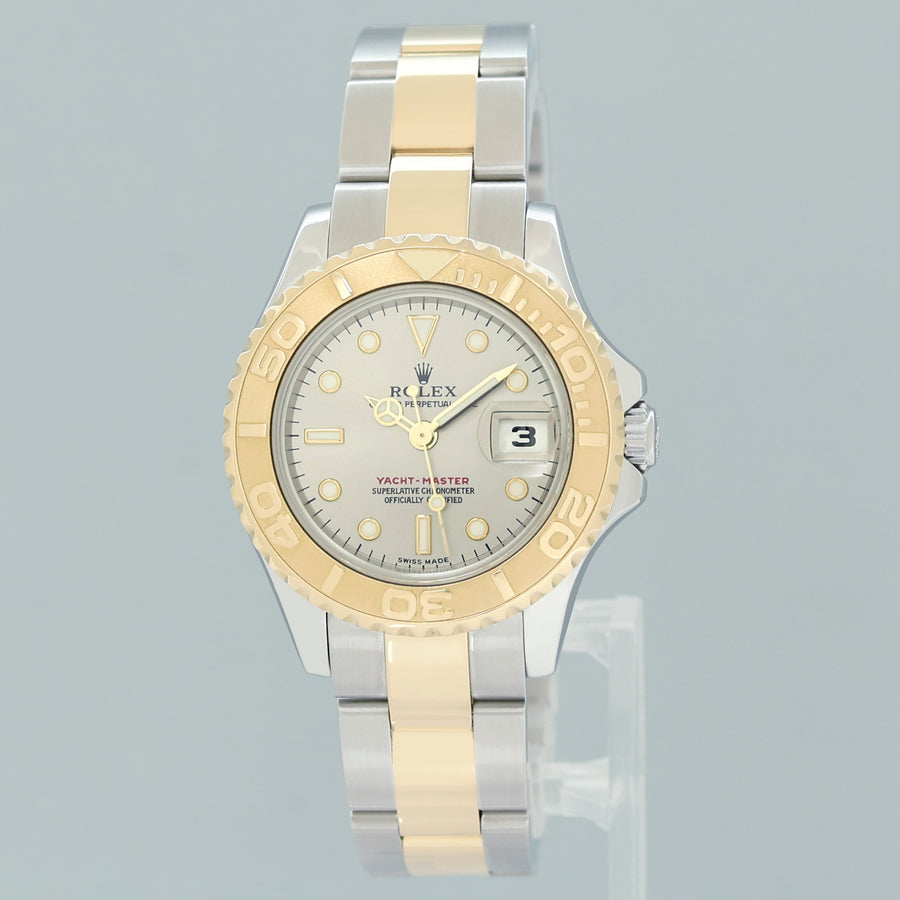 MINT Ladies Rolex Yacht-Master 169623 Two Tone Yellow Gold 29mm Watch Box