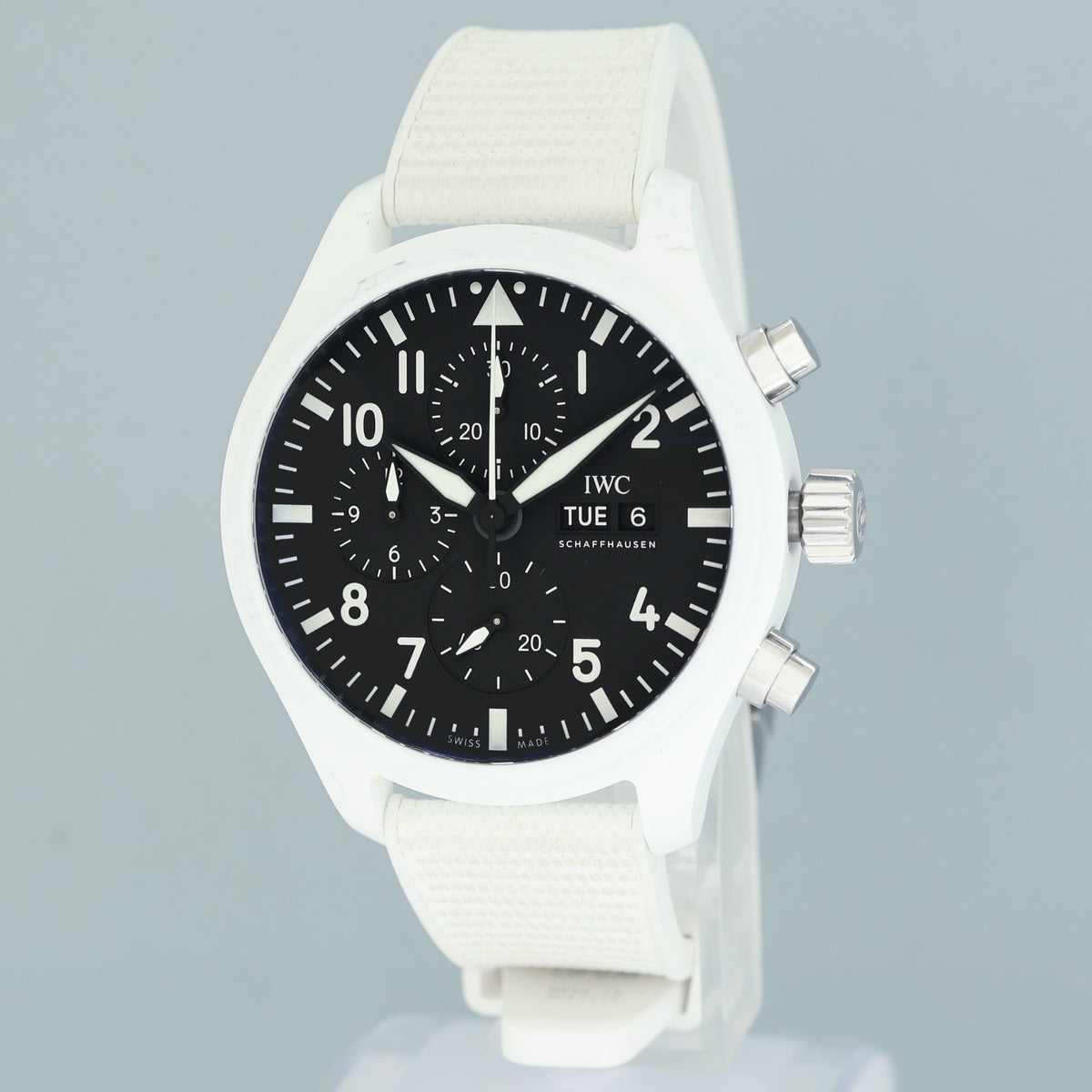 2022 PAPERS IWC Top Gun Lake Tahoe White Ceramic IW389105 44mm Automatic Watch