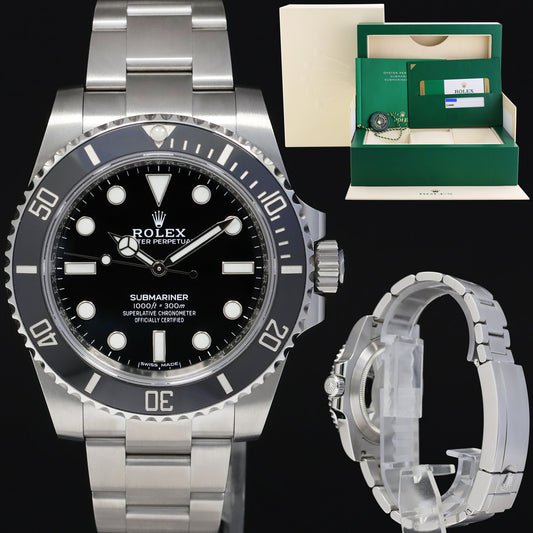 MINT 2018 PAPERS Rolex Submariner No Date 114060 Steel Black Ceramic Watch Box