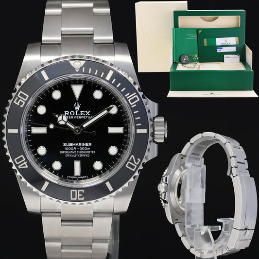 MINT 2019 PAPERS Rolex Submariner No Date 114060 Steel Black Ceramic Watch Box