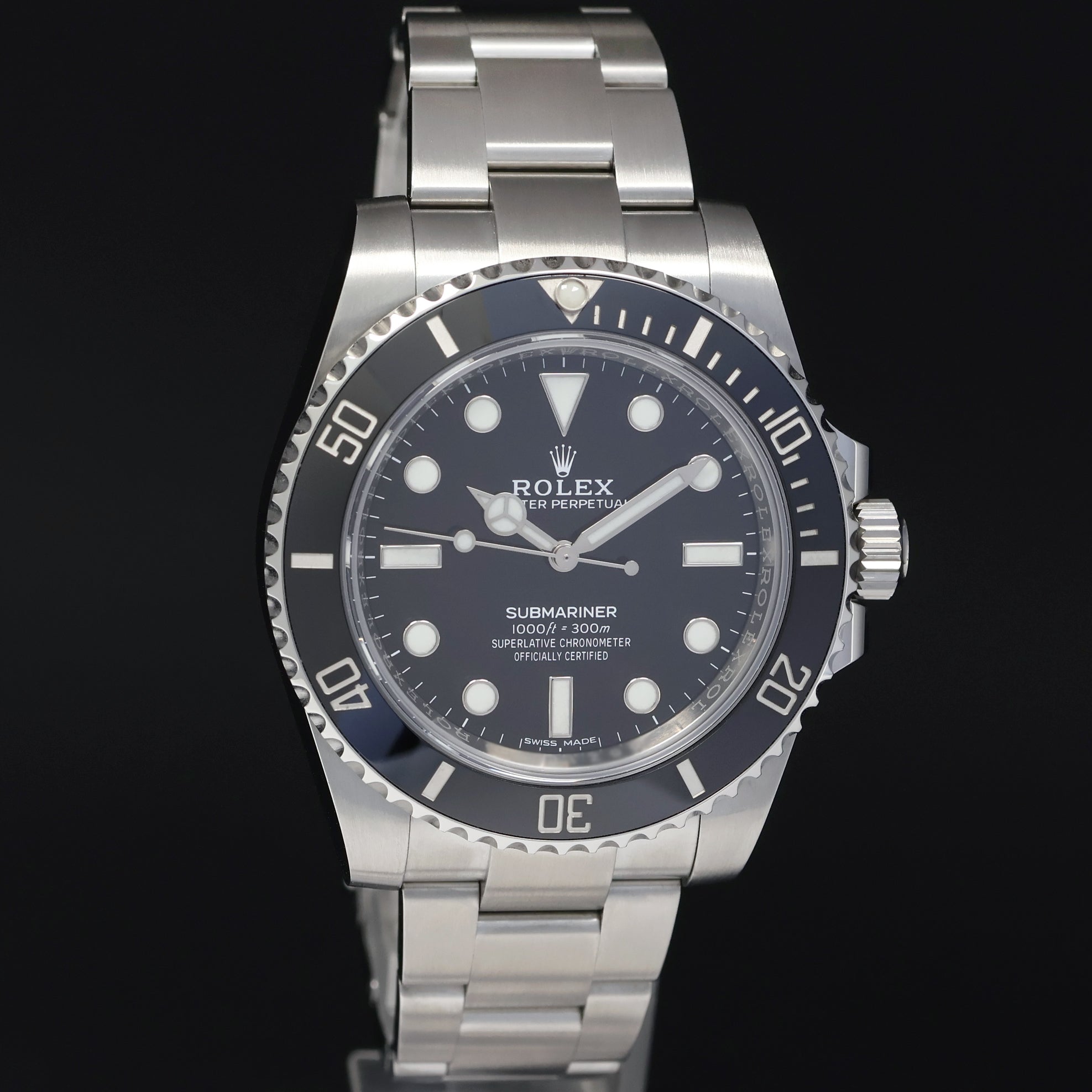 MINT 2018 PAPERS Rolex Submariner No Date 114060 Steel Black Ceramic Watch Box