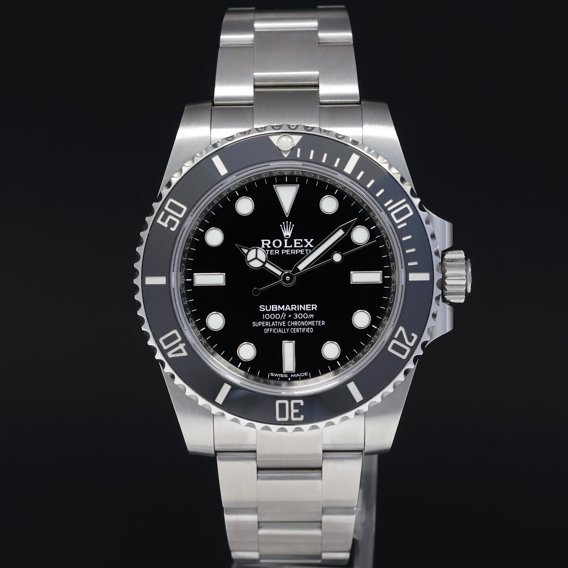2017 MINT Rolex Submariner No-Date 114060 Steel Black Ceramic 40mm