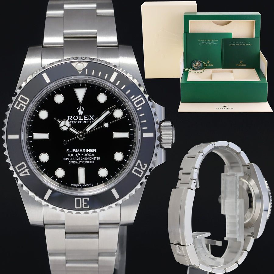 2017 MINT Rolex Submariner No-Date 114060 Steel Black Ceramic 40mm Watch Box