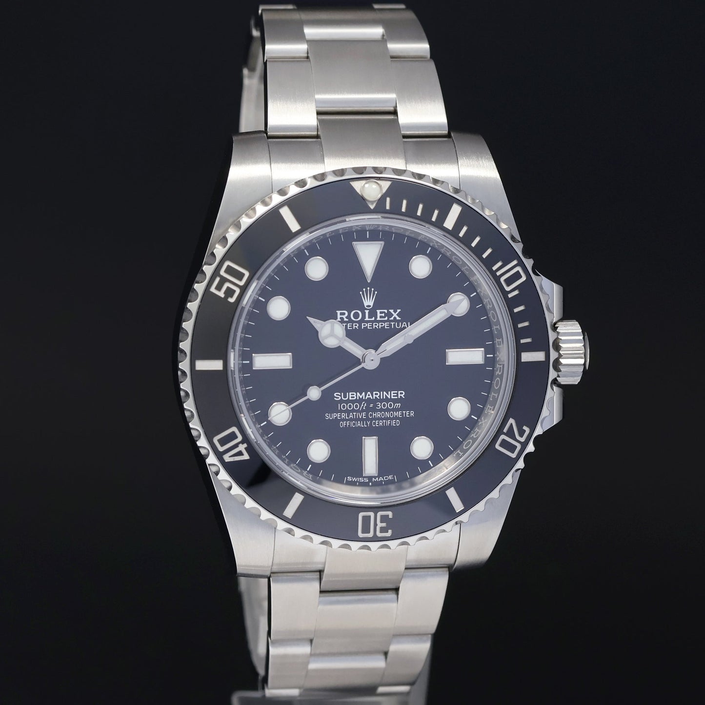 2019 MINT Rolex Submariner No-Date 114060 Steel Black Ceramic 40mm Watch Box