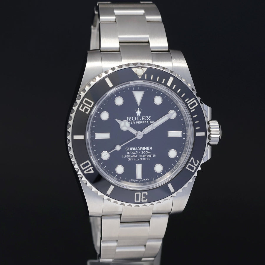2017 MINT Rolex Submariner No-Date 114060 Steel Black Ceramic 40mm Watch Box