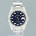 2013 MINT Rolex DateJust II Blue Diamond Bezel 116334 Watch Box