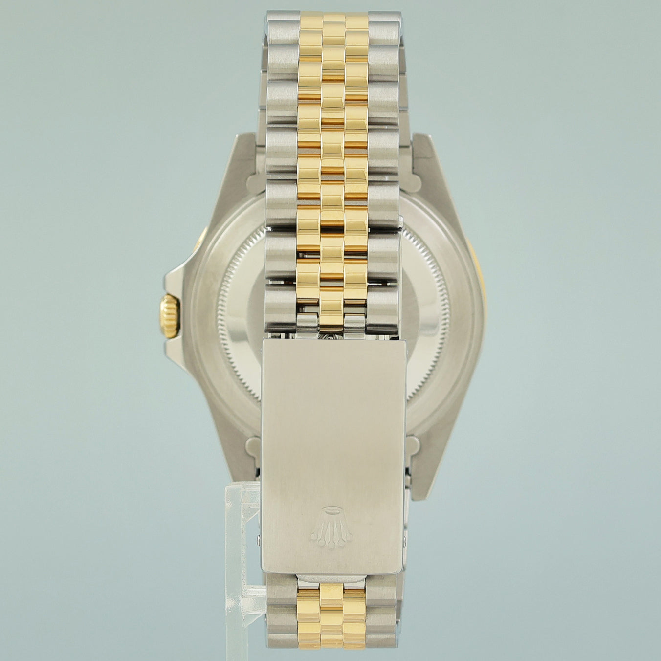 MINT Rolex GMT-Master II 16713 Two-Tone Yellow Gold and Steel Rootbeer Jubilee Watch
