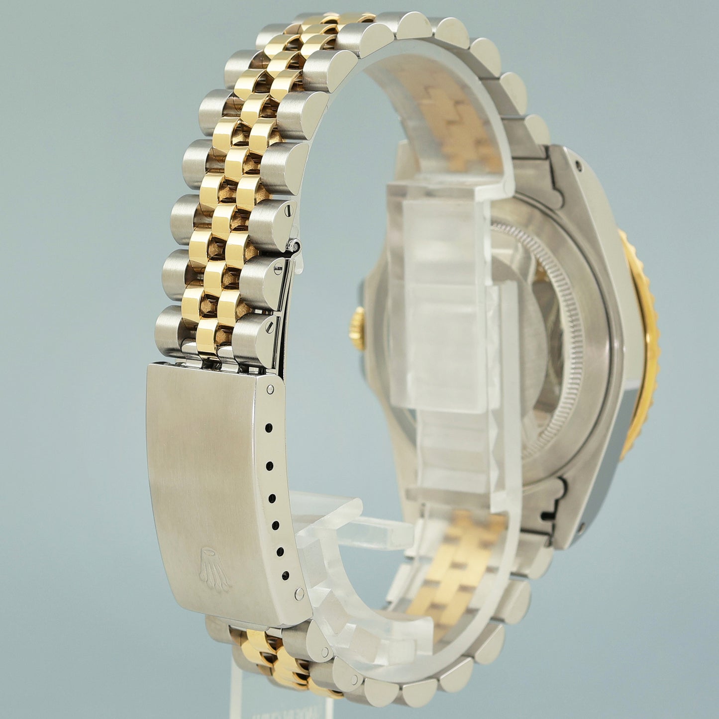 MINT Rolex GMT-Master II 16713 Two-Tone Yellow Gold and Steel Rootbeer Jubilee Watch