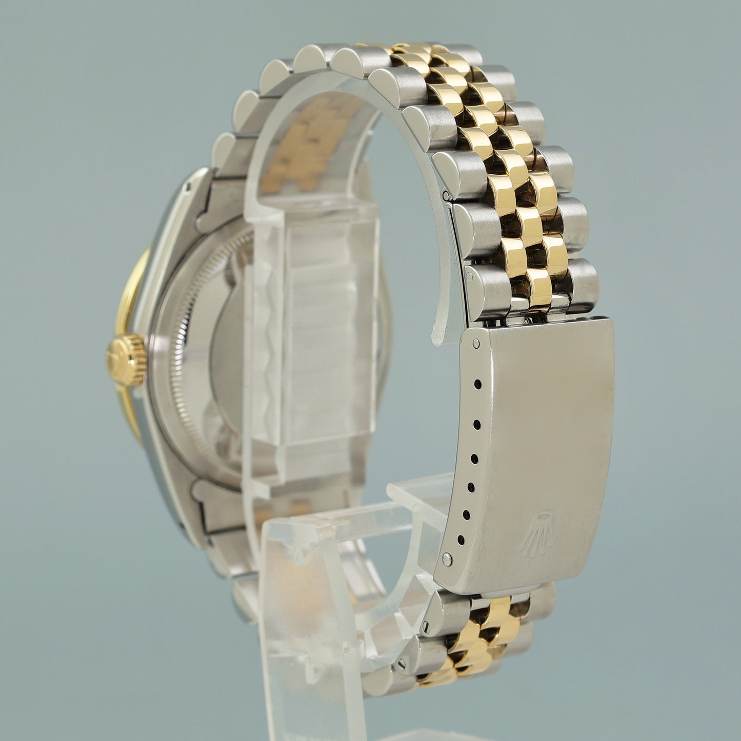 DIAMOND BEZEL Rolex DateJust 16233 Two-Tone Yellow Gold Champagne Jubilee Watch