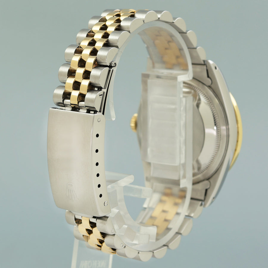 DIAMOND BEZEL Rolex DateJust 16233 Two-Tone Yellow Gold Champagne Jubilee Watch