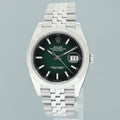 2026 NEW PAPERS Rolex DateJust 41 Steel 126300 Green Ombre Jubilee 41mm Watch Box