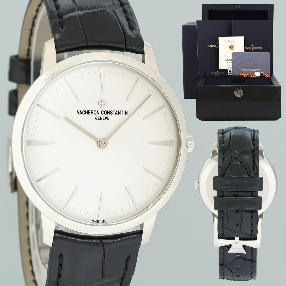 2023 PAPERS MINT Vacheron Constantin Patrimony White Gold Watch 81180/000G-9117