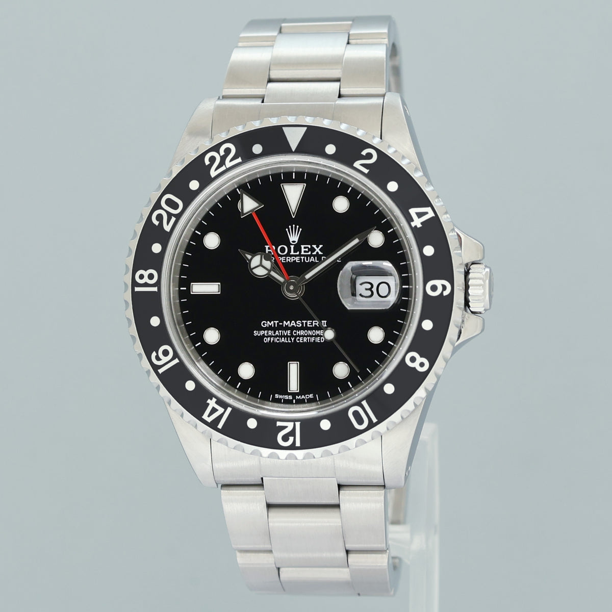 PAPERS 1997 MINT Rolex 16710 GMT-Master II Black Steel 40mm Watch Box