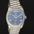 2024 NEW Rolex 40 White Gold President Day Date Blue Roman 228239 Watch Box