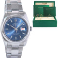 2016 MINT Rolex DateJust 36 116200 Blue Stick Oyster Steel 36mm Watch Box