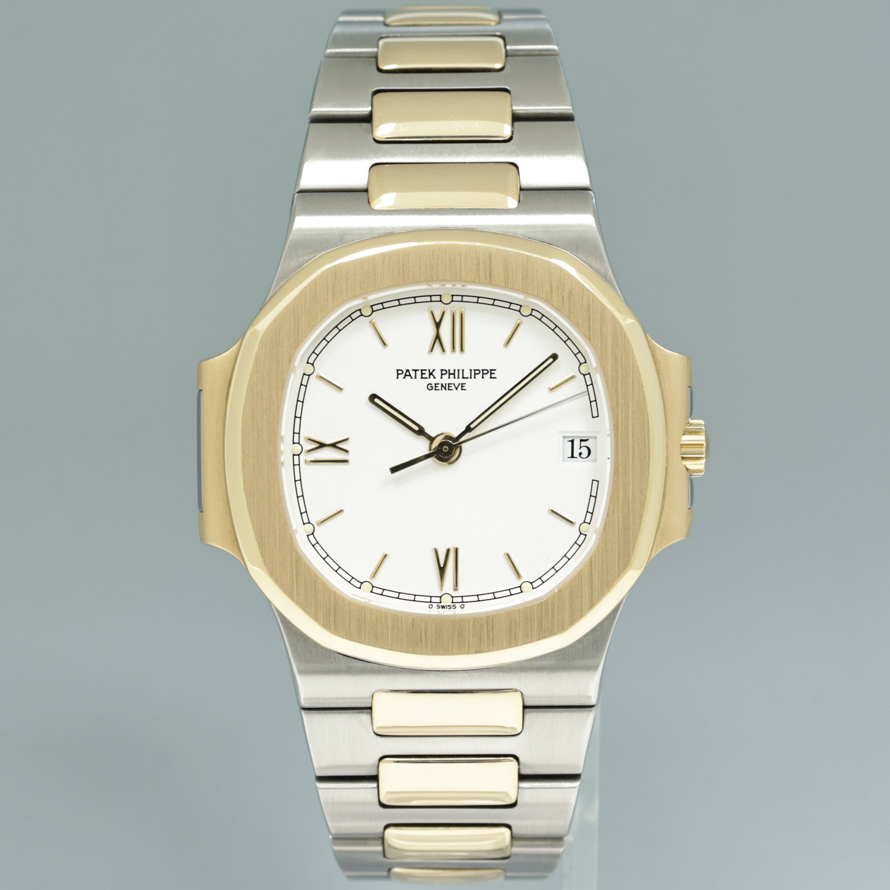 Patek philippe nautilus white dial best sale