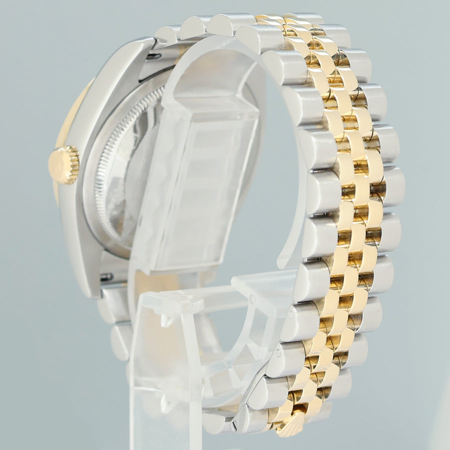 DIAMONDS MINT Rolex DateJust Jubilee Two Tone Gold 36mm 116233 White Diamond Watch