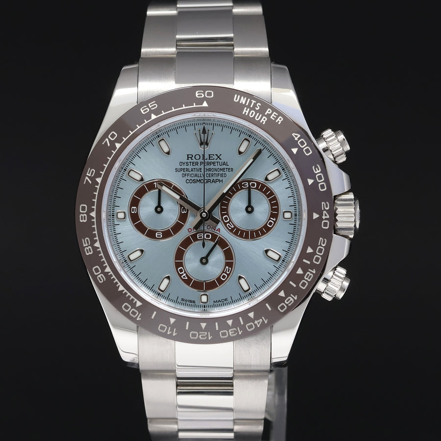 2022 NEW PAPERS Rolex Daytona 116506 Platinum Glacier Blue 40mm Watch Box