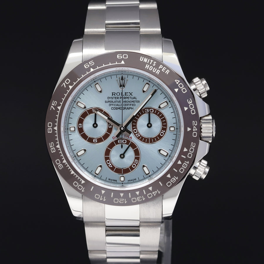 PAPERS 2025 RSC Rolex Daytona 116506 Platinum Glacier Ice Blue Ceramic Watch Box