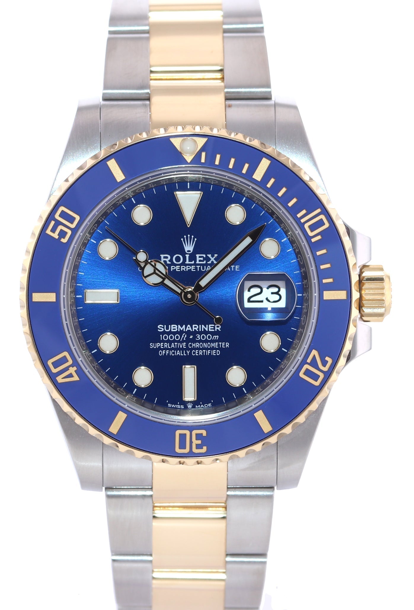 2024 MINT Rolex Submariner 41mm Blue 126613LB Two Tone Gold Steel Watch Box