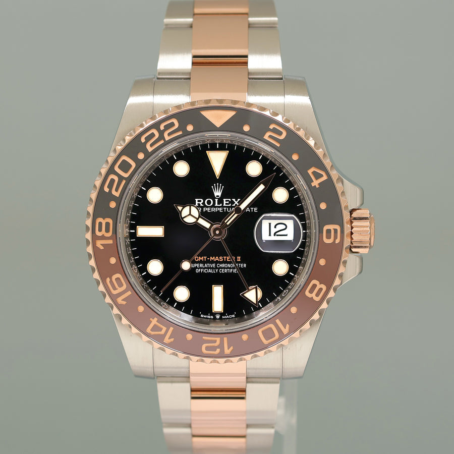 2024 Rolex CPO Papers Rolex GMT Master II Root Beer Rose Gold 126711 CHNR Watch