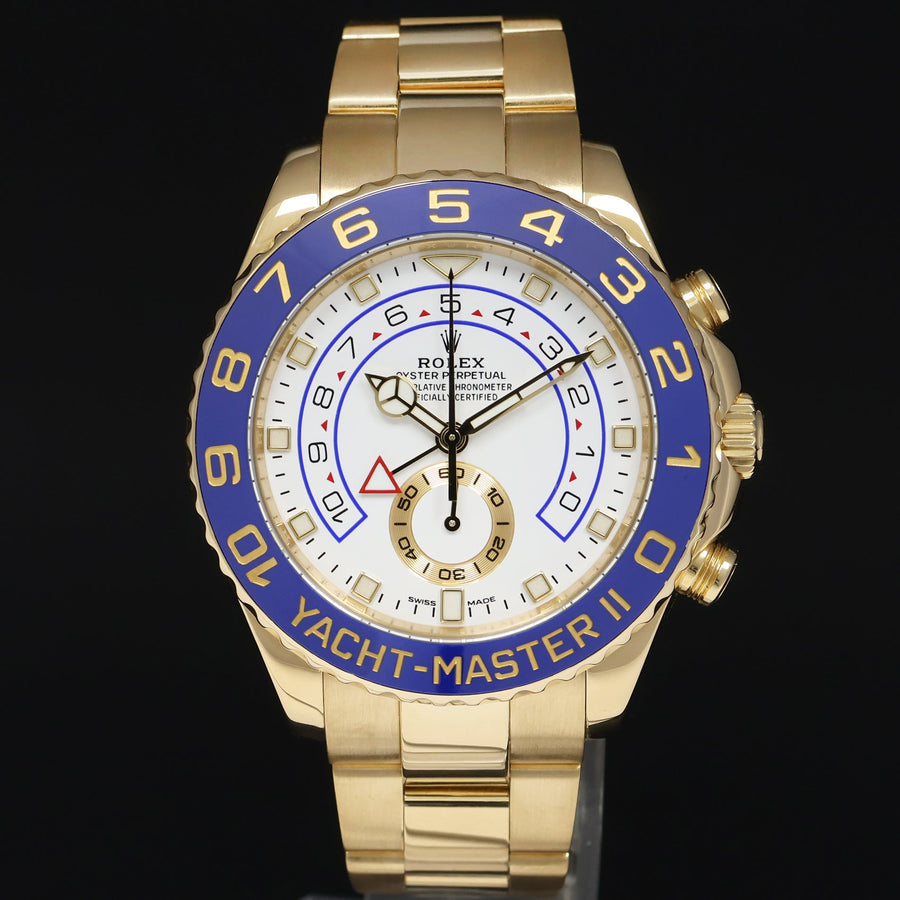 MINT 2021 MERCEDES HANDS Rolex Yacht-Master 2 Yellow Gold 44mm 116688 Watch Box