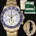 MINT 2021 MERCEDES HANDS Rolex Yacht-Master 2 Yellow Gold 44mm 116688 Watch Box